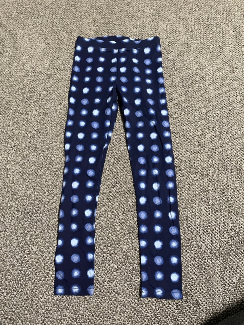 Crewcuts Navy Blue Polka Dot Leggings